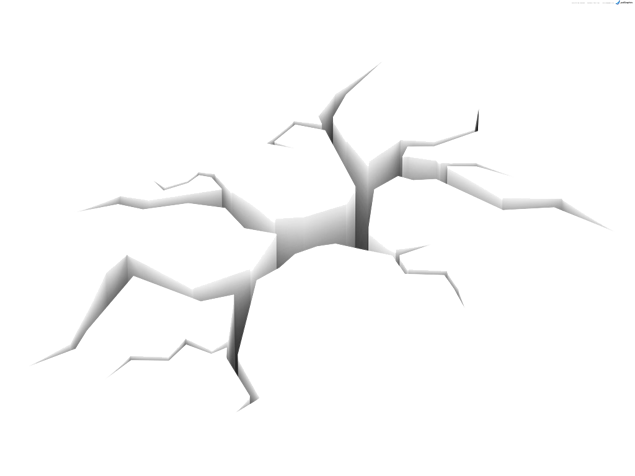逼真地面裂纹效果免抠图