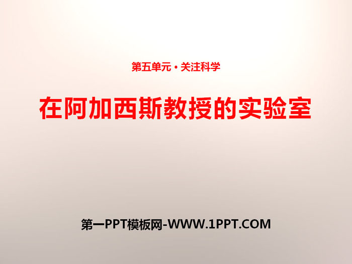 《在阿加西斯教授的实验室》PPT