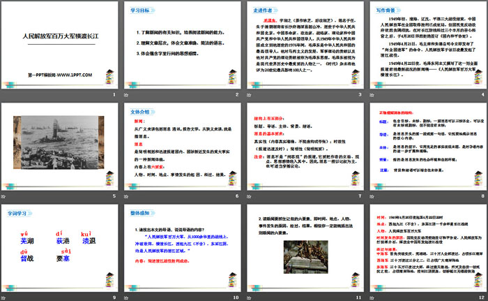 《人民解放军百万大军横渡长江》PPT