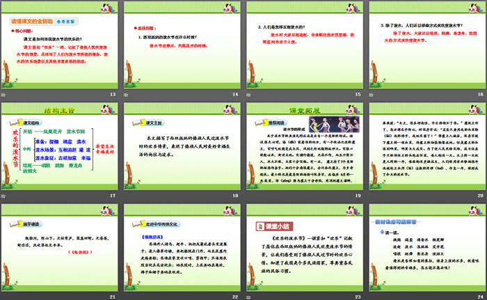 《欢乐的泼水节》PPT教学课件