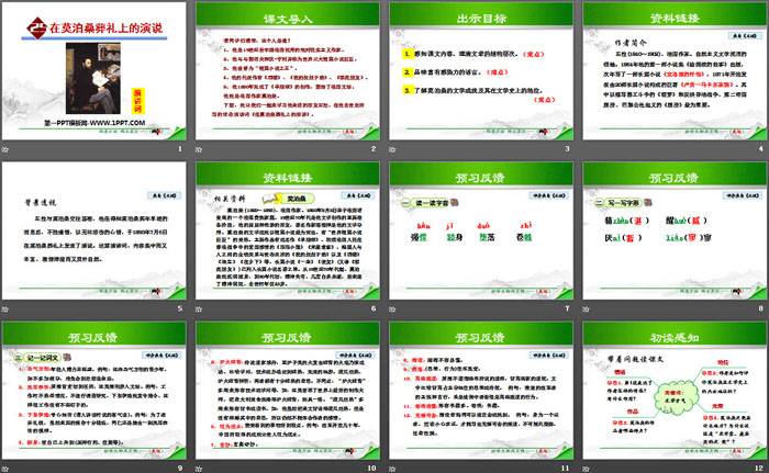 《在莫泊桑葬礼上的演说》PPT