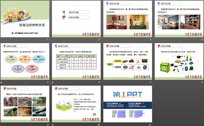 《给身边的材料分类》我们周围的材料PPT