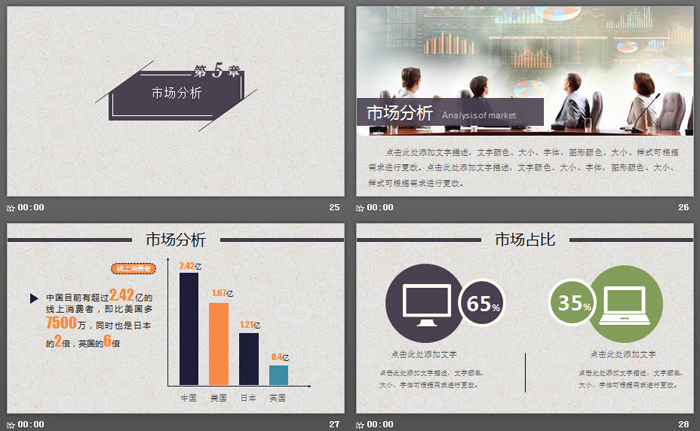 简约古典风格企业介绍PPT模板