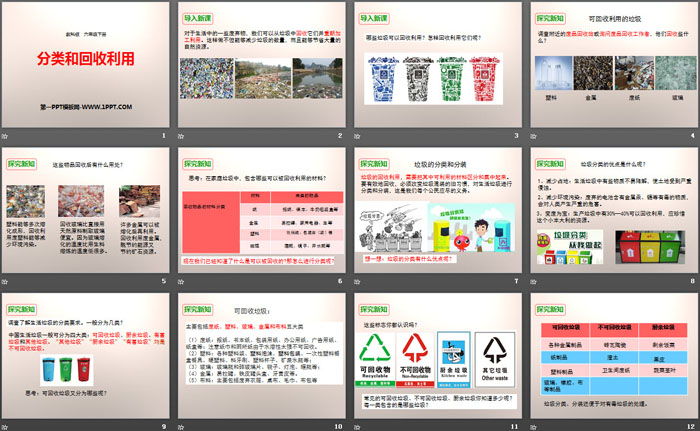 《分类和回收利用》环境和我们PPT下载