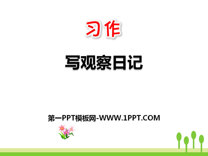 《写观察日记》PPT