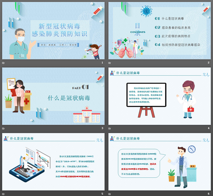 新型冠状病毒肺炎介绍及预防PPT