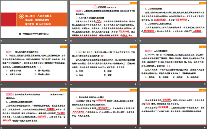 《我国基本制度》人民当家作主PPT(第2课时根本政治制度)