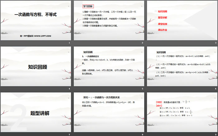 《一次函数与方程、不等式》一次函数PPT