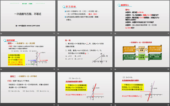 《一次函数与方程、不等式》一次函数PPT课件