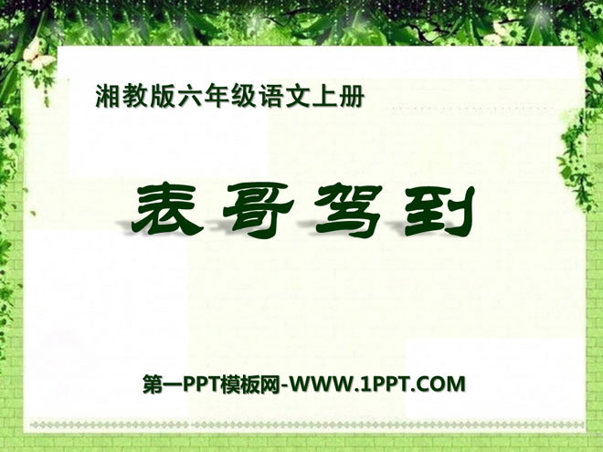 《表哥驾到》PPT课件