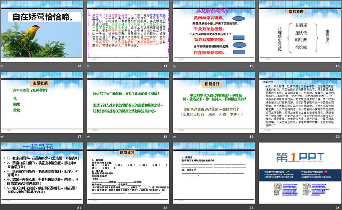 《江畔独步寻花》PPT下载