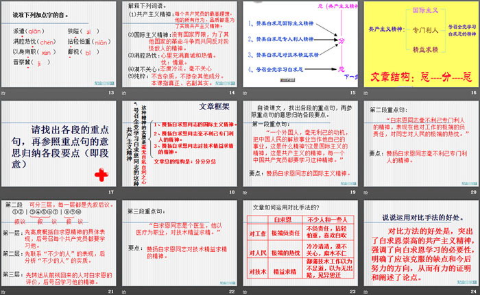 《纪念白求恩》PPT教学课件