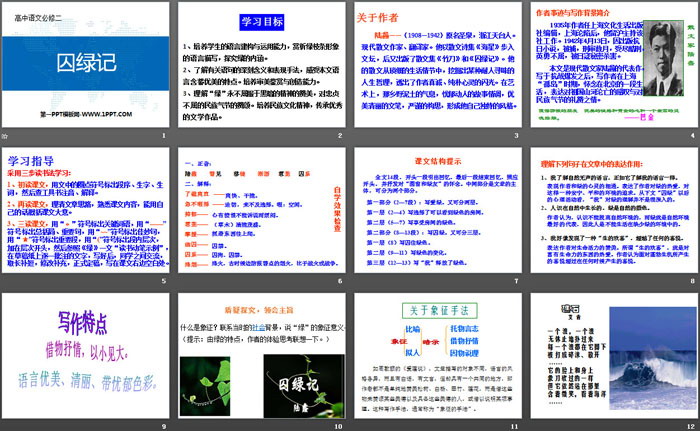 《囚绿记》PPT课件下载