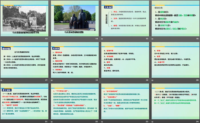 《在马克思墓前的讲话》PPT下载