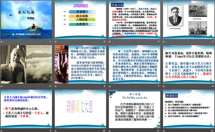 《老人与海》PPT