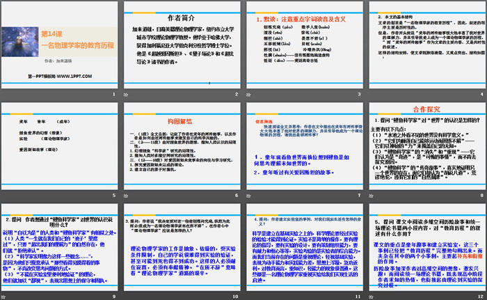 《一名物理学家的教育历程》PPT课件