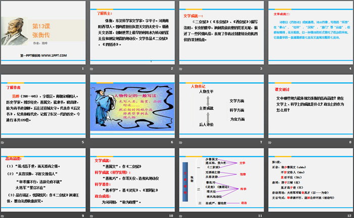 《张衡传》PPT下载