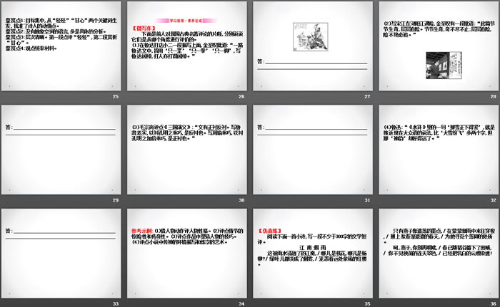 《学写文学短评》写作素养提升PPT