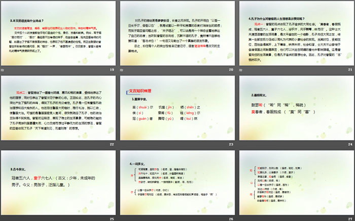 《子路、曾晳、冉有、公西华侍坐》PPT