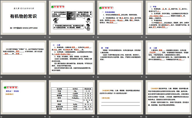 《有机物的常识》现代生活与化学PPT课件