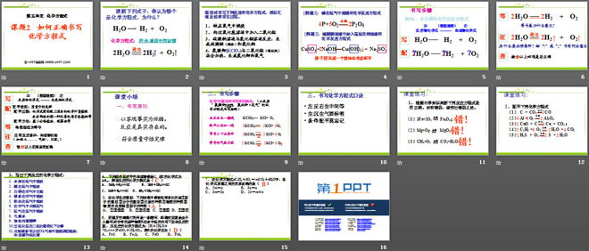 《如何正确书写化学方程式》化学方程式PPT课件7