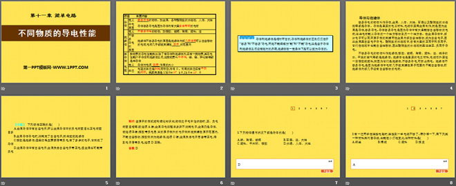 《不同物质的导电性能》简单电路PPT课件6