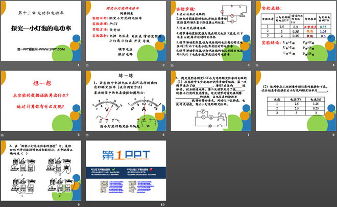 《探究—小灯泡的电功率》电功和电功率PPT课件2