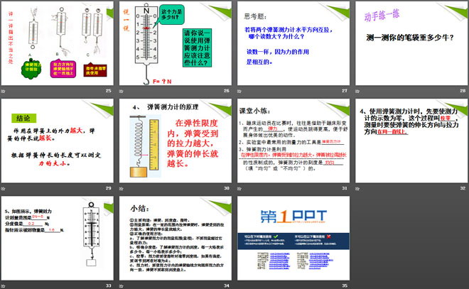 《弹力与弹簧测力计》熟悉而陌生的力PPT课件2