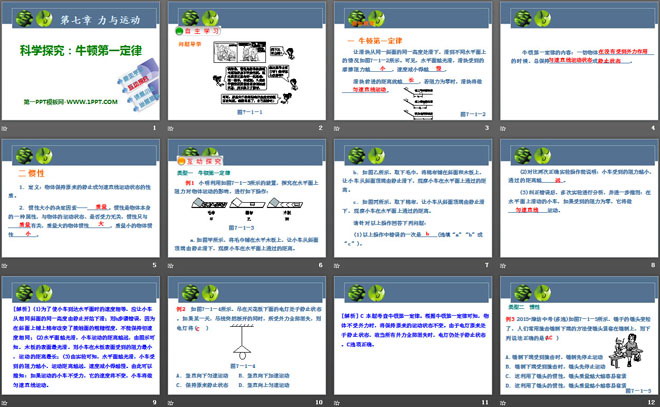 《科学探究：牛顿第一定律》力与运动PPT课件3