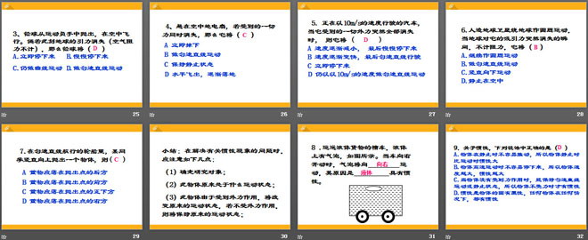 《牛顿第一定律 惯性》力和运动PPT课件