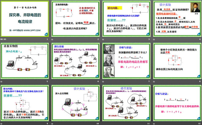 《探究串、并联电路中电流的规律》电流和电路PPT课件