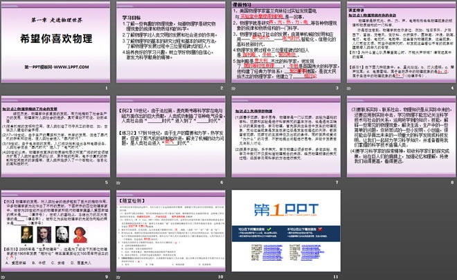 《希望你喜爱物理》走进物理世界PPT课件