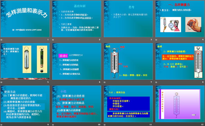 《怎样测量和表示力》力和机械PPT课件