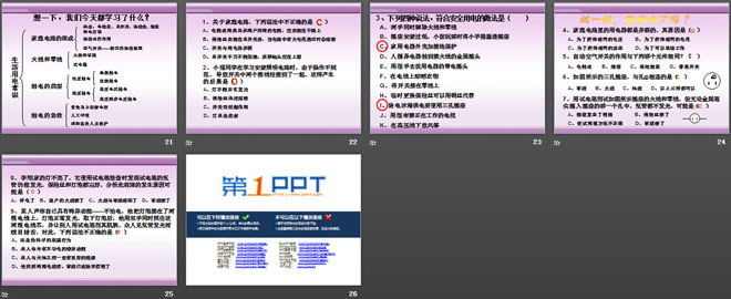 《家庭电路》家庭电路与安全用电PPT课件2