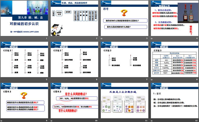 《对酸碱的初步认识》酸与碱PPT课件