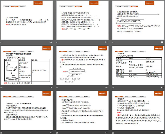 《钠的几种化合物 焰色试验》钠及其化合物PPT