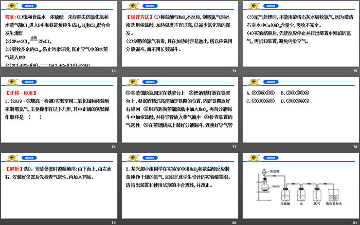 《氯气的实验室制法 氯离子的检验》氯及其化合物PPT