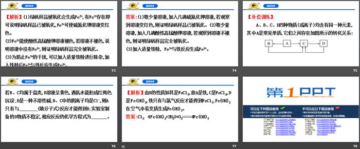《铁盐和亚铁盐》铁及其化合物PPT