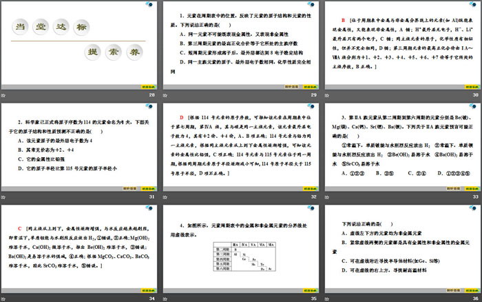 《元素周期表和元素周期律的应用》元素周期律PPT