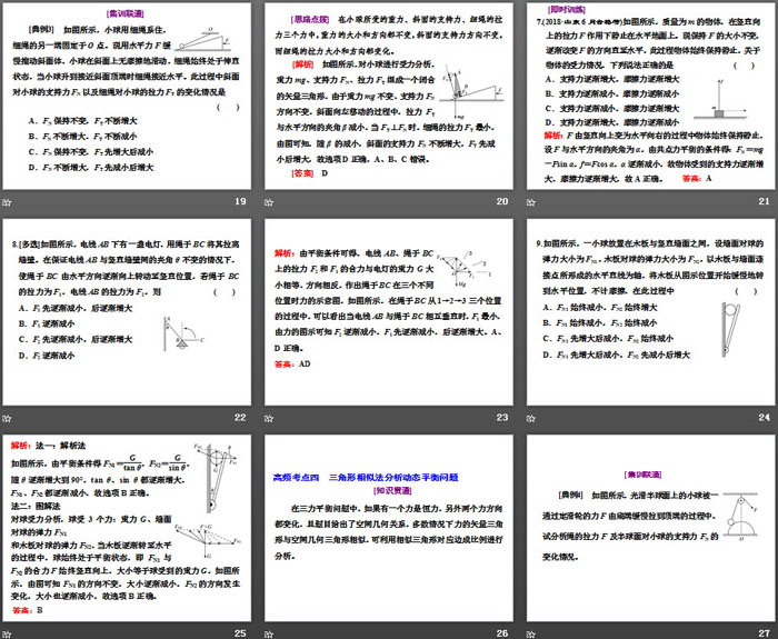 《受力分析和共点力的平衡》相互作用——力PPT