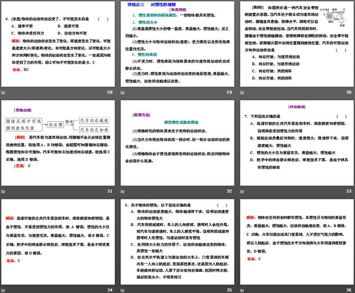 《牛顿第一定律》运动和力的关系PPT