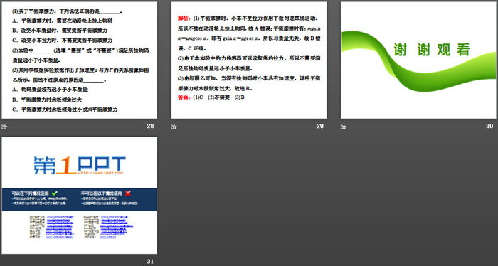 《实验：探究加速度与力、质量的关系》运动和力的关系PPT