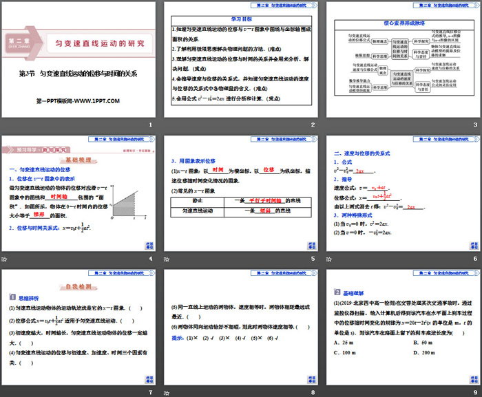 《匀变速直线运动的位移与时间的关系》匀变速直线运动的研究PPT课件