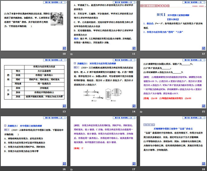 《牛顿第三定律》相互作用——力PPT课件