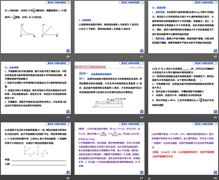 《实验：探究加速度与力、质量的关系》运动和力的关系PPT课件