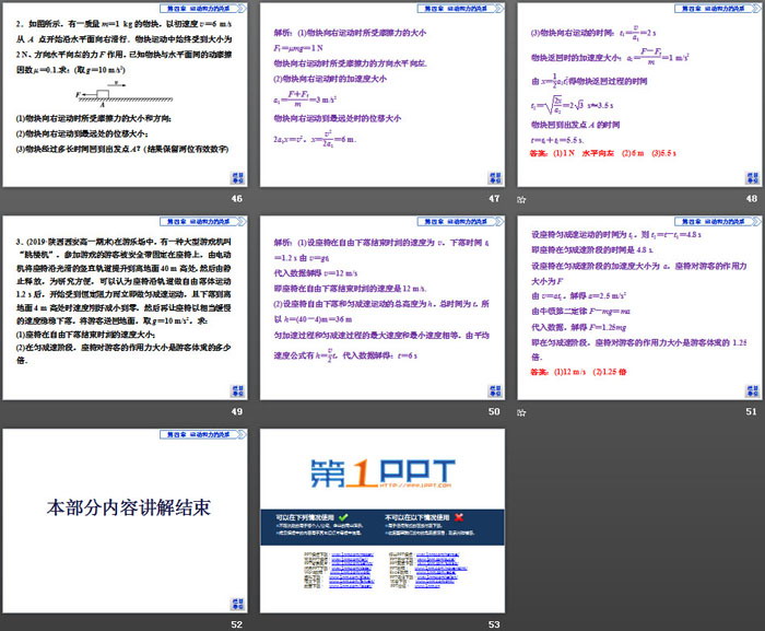 《牛顿运动定律的应用》运动和力的关系PPT课件