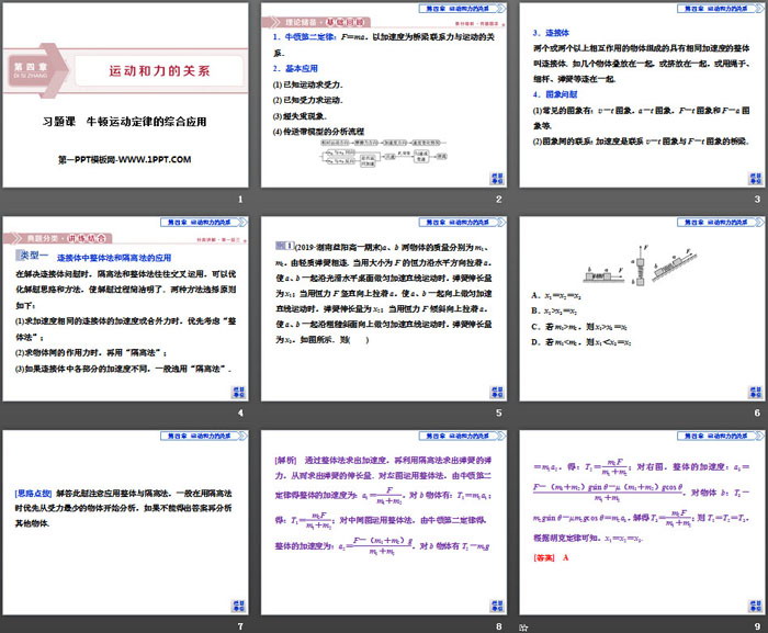 《习题课 牛顿运动定律的综合应用》运动和力的关系PPT