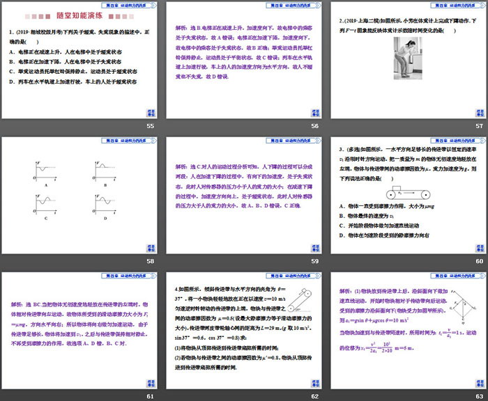 《超重和失重》运动和力的关系PPT课件