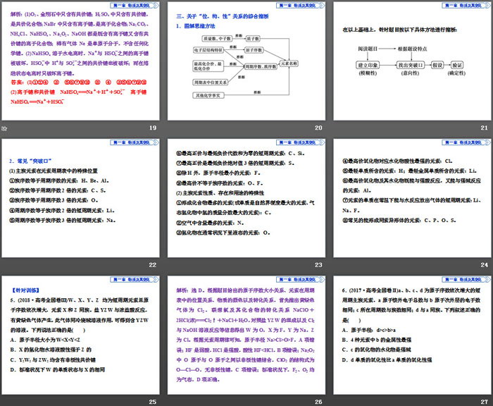 《章末整合提升》物质结构元素周期律PPT