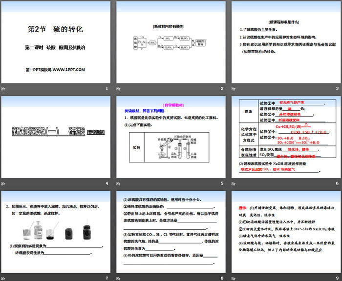 《硫的转化》物质的性质与转化PPT(第二课时硫酸酸雨及其防治)